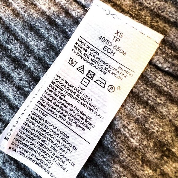 Banana Republic Stretch Merino Wool Gradient Long Open Front Cardigan Size XS - Picture 6 of 9